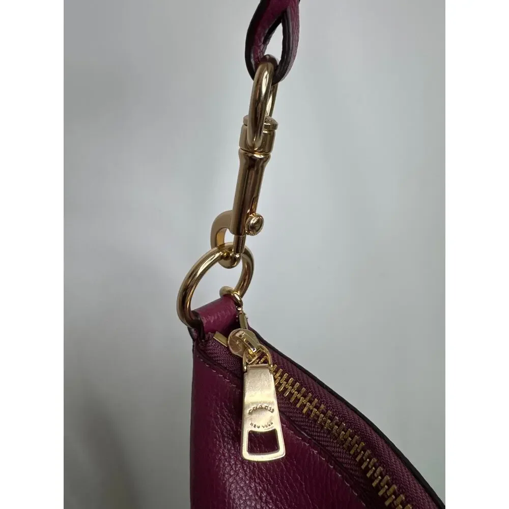 Coach Abby duffle berry Pebbled Leather Shoulder Bag F31507 like NEW